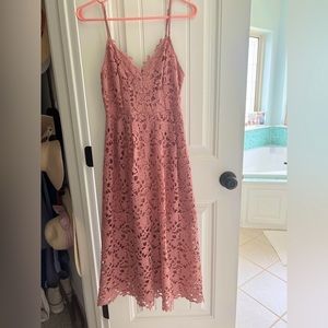 Astr the label lace dress - blush - size small